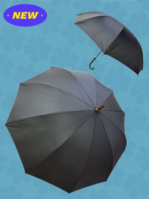 Normadia Otomatik Açılır Siyah Baston Şemsiye, Kolay ve Hızlı Kullanım