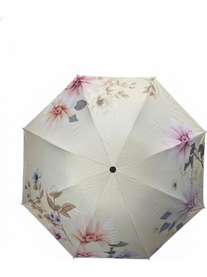 Normadia Katlanabilir Çiçek Desenli Otomatik Şemsiye, Pratik ve Şık Tasarım