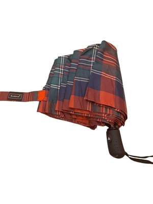 Rubenis Renkli 8 Tel Yarı Otomatik Ekose Desenli Şemsiye, Şık ve Kullanışlı