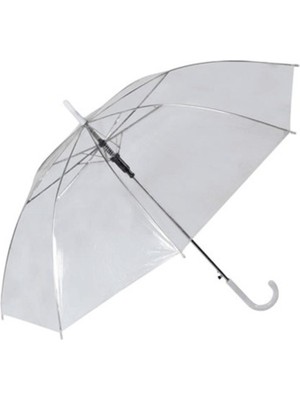 Normadia Şeffaf Beyaz Hafif ve Şık Çalkan Mar 5316 Şemsiye