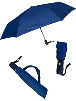 Lacivert Otomatik Açılır Kapanır Rüzgarda Dayanıklı Şemsiye