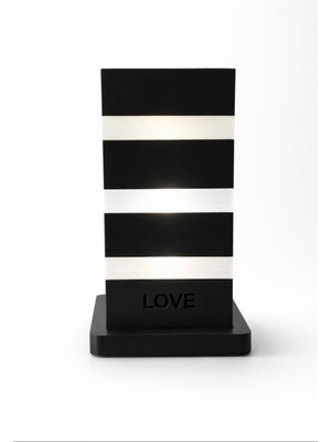 Midnight -Modern Çift Renk Masa Lambası, Anahtarlı Kablolu, Ampüllü Dekoratif Aydınlatma