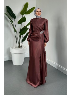 Merven Akyüz Magnolia Saten Abiye Gül Kurusu