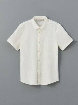 Lc Waikiki Yeni Sezon Kısa Kollu Dokulu Erkek Çocuk Gömlek