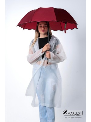 Bordo Mini Puantiye Kadın Şemsiye, Şık ve Kullanışlı Tasarım