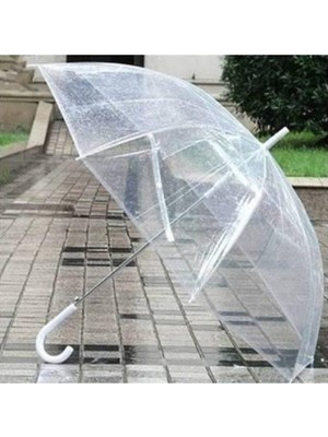 Rüzgarda Dayanıklı Şeffaf Şemsiye, Şık ve Hafif Tasarım