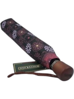 Normadia Şemsiye Ahşap Saplı Kadın Yarasa Desenli Kılıflı