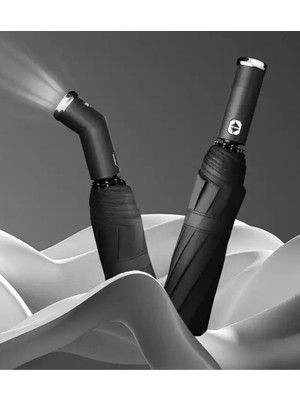 Normadia Rüzgara Dayanıklı Tam Otomatik LED Işıklı Şemsiye, Şık ve Pratik Kullanım