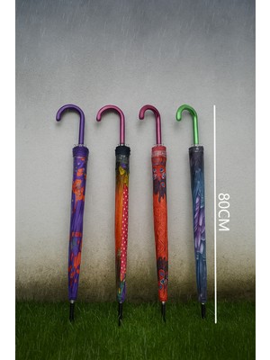 80CM 16 Telli Renkli Şemsiye, Rastgele Gönderim