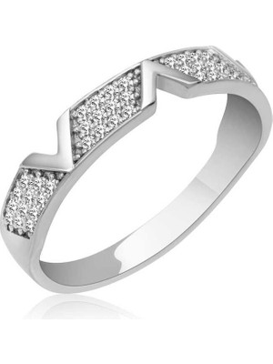 Inure Jewelry Gümüş Zirkon Taşlı Kadın Yüzük