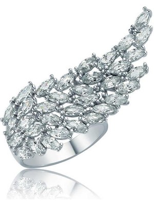 Inure Jewelry Gümüş Melek Kanadı Bayan Yüzük