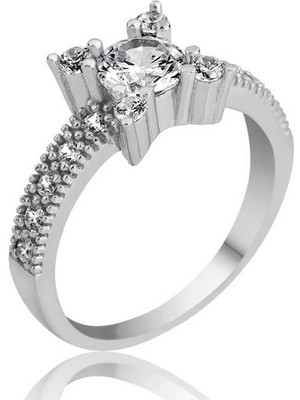 Inure Jewelry Gümüş Tek Taş Bayan Yüzük