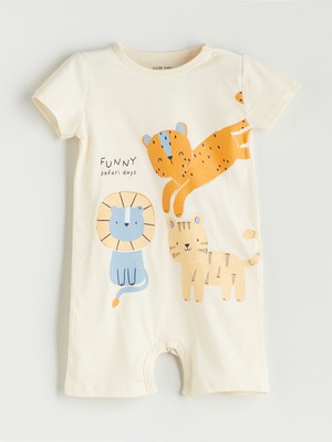 Lc Waikiki Yeni Sezon Baskılı Penye Erkek Bebek Tulum