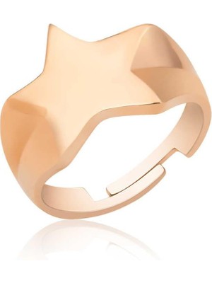 Inure Jewelry Gümüş Rose Yıldız Serçe Yüzük