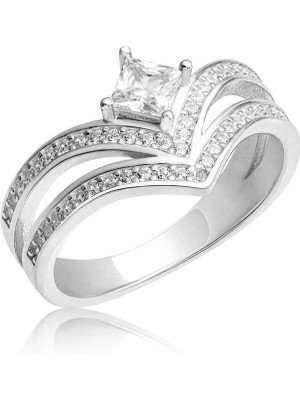 Inure Jewelry Gümüş Tek Taş Kadın Yüzük