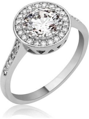 Inure Jewelry Gümüş Tek Taş Bayan Yüzük
