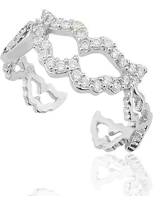 Inure Jewelry Gümüş Nazarlı Melek Kanadı Bayan Yüzük