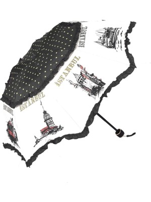 Istanbul Temalı Kadın Şemsiye, Şık ve Hafif Tasarım