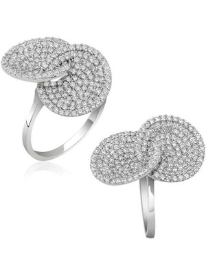Inure Jewelry Gümüş Zirkon Taşlı Bayan Yüzük
