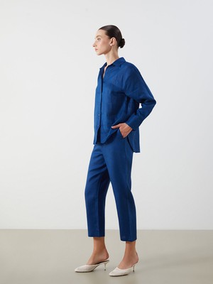 Lc Waikiki Yeni Sezon Beli Lastikli %100 Keten Kadın Pantolon