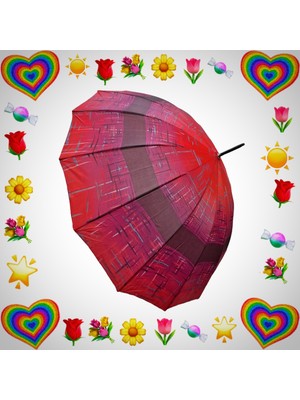 Rubenis Şemsiye, 16 Telli, Otomatik Açılır, Dayanıklı ve Şık Tasarım