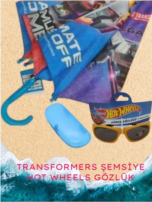 Renkli Çocuk Şemsiyesi ve Gözlük Seti, Eğlenceli ve Güvenli 2'li Set