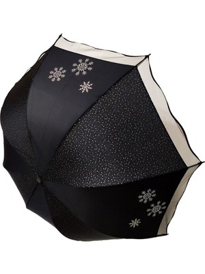 Rüya Gibi Kar Tanesi Desenli Şemsiye, Şık ve Kullanışlı Tasarım