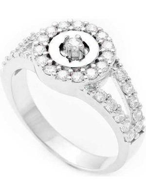 Inure Jewelry Gümüş Tek Taş Bayan Yüzük