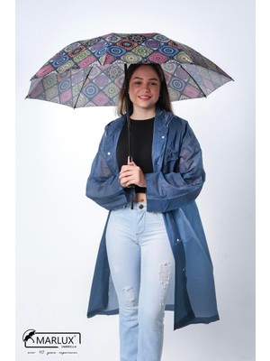 Rüzgarlı Havalara Dayanıklı Etnik Desenli 8 Telli Şemsiye M21MAR604R01