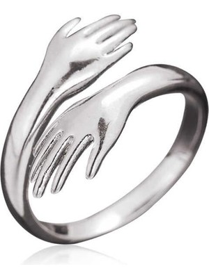 Inure Jewelry ​gümüş Sarılan Eller Yüzük