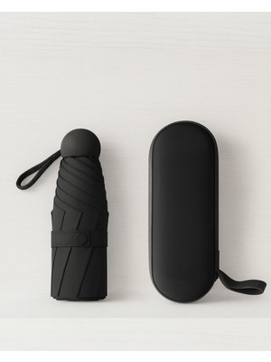 6 Telli Mini Cepboy Şemsiye, Pratik ve Şık, Siyah Renkli