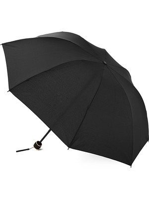 Şık Siyah 8 Tellı Yarasa Model Manuel Şemsiye, Dayanıklı ve Pratik Tasarım