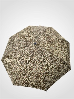 Normadia Canlı Leopar Desenli Otomatik Şemsiye, Sarı Renkli, Şık ve Kullanışlı