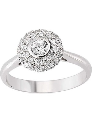 Inure Jewelry Gümüş Zirkon Taşlı Bayan Yüzük