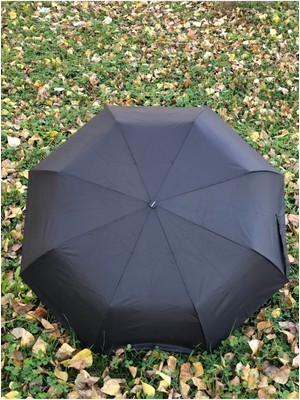 Uzun Ömürlü Otomatik Düz Siyah Erkek Şemsiye, Rüzgar Dayanıklı
