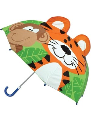 Renkli Desenli Çocuk Katlanabilir Sevimli Şemsiye, Portatif ve Kullanışlı