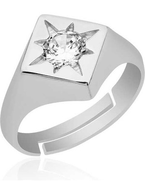 Inure Jewelry ​gümüş Ayarlanabilir Kutup Yıldızı Şovalye Yüzük
