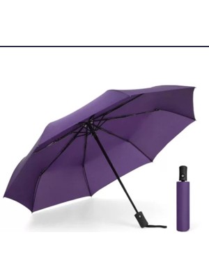 Normadia Kırmızı Tam Otomatik Şemsiye, Rüzgarda Dayanıklı, Hafif ve Dayanıklı