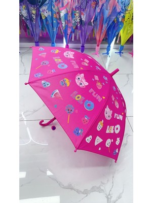 Renk Değişen Çocuk Şemsiyesi, Pembe, Eğlenceli ve Şık Tasarım