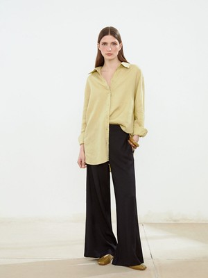 Lc Waikiki Yeni Sezon Beli Lastikli Keten Karışımlı Kadın Pantolon