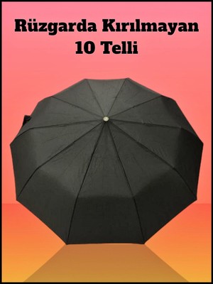 Normadia Dayanıklı 10 Telli Otomatik Şemsiye, Rüzgarda Güçlü ve Şık Tasarım