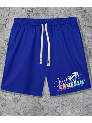 Punix Kids Punıx Kids Özel Seri Just Cruısın Baskılı Çift Cep Ultra Rahat 2 Iplik Erkek Çocuk Bermuda Şort