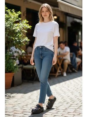 Akınalbella Bayan Kalın Dolgu Topuk Sokak Havuz Plaj Kaydırmaz Terliği