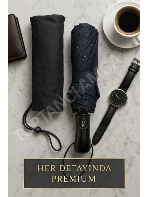 Normadia Katlanabilir Otomatik Şemsiye, Karbon Fiber Saplı, 10 Telli Güçlendirilmiş
