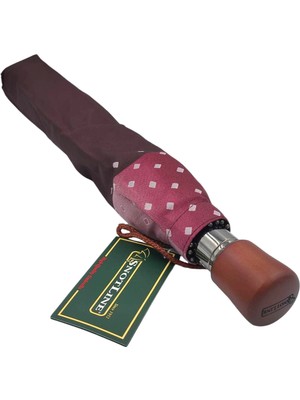 Normadia Şemsiye, Ahşap Saplı, Kadın, Yarasa Desenli, Kılıflı, Şık ve Pratik