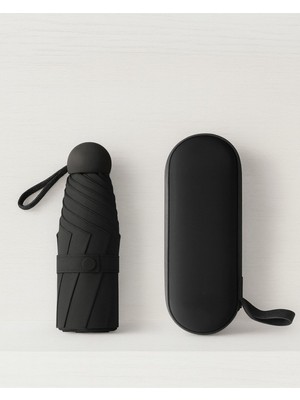 Normadia Dayanıklı 6 Telli Çantalı Kapsül Şemsiye, Elle Açılır, Rüzgarda Güçlü