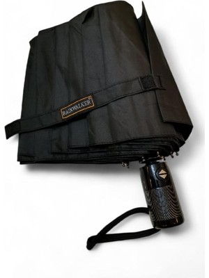 Normadia 10 Telli Otomatik Siyah Şemsiye, 100 cm Çap, Tek Düğme ile Kolay Açma-Kapama