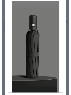 Normadia Otomatik Siyah Renkli 8 Telli Rüzgar ve Yağmura Dayanıklı Şemsiye