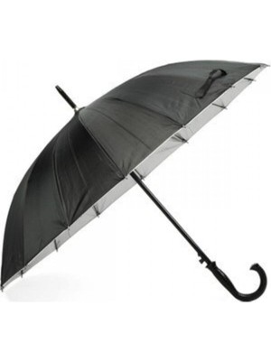 J-38 Siyah Otomatik 16 Telli Baston Şemsiye 100 cm Çap