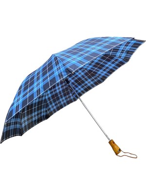 Rubenis 10’lu Kırmızı ve Nikel Gövdeli Ahşap Saplı Şemsiye Seti